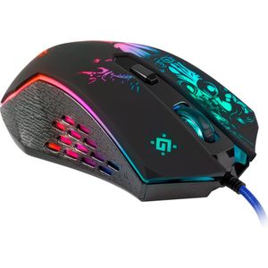 Defender - GM-933 SIN'SISTER - Bedrade Muis - Zwart - 7200dpi - RGB Verlichting