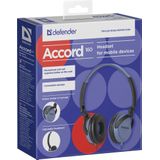 Defender Accord 160 (Bedraad), Koptelefoon, Zwart, Blauw
