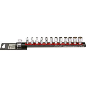 Doppenset 1/4, 12-Kant 12-dlg. op Rail