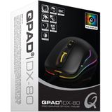 Qpad - Dx-80 - Gamingmuis - Zwart - PMW 3325 Sensor - RGB Verlichting