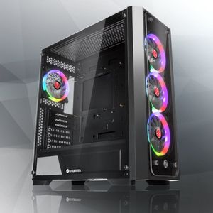 Raijintek - Ponos TG4 - PC-behuizing - Zwart - Midi Tower