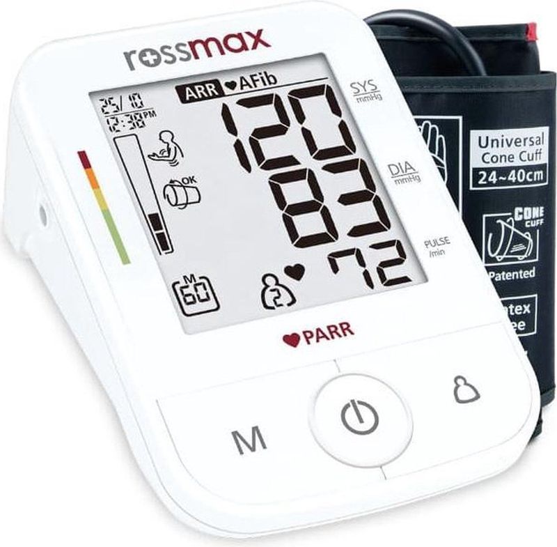 Rossmax X5 - Bloeddrukmeter Bovenarm - Klinisch Gevalideerd - Hartslagmeter - Geheugen - Opbergetui