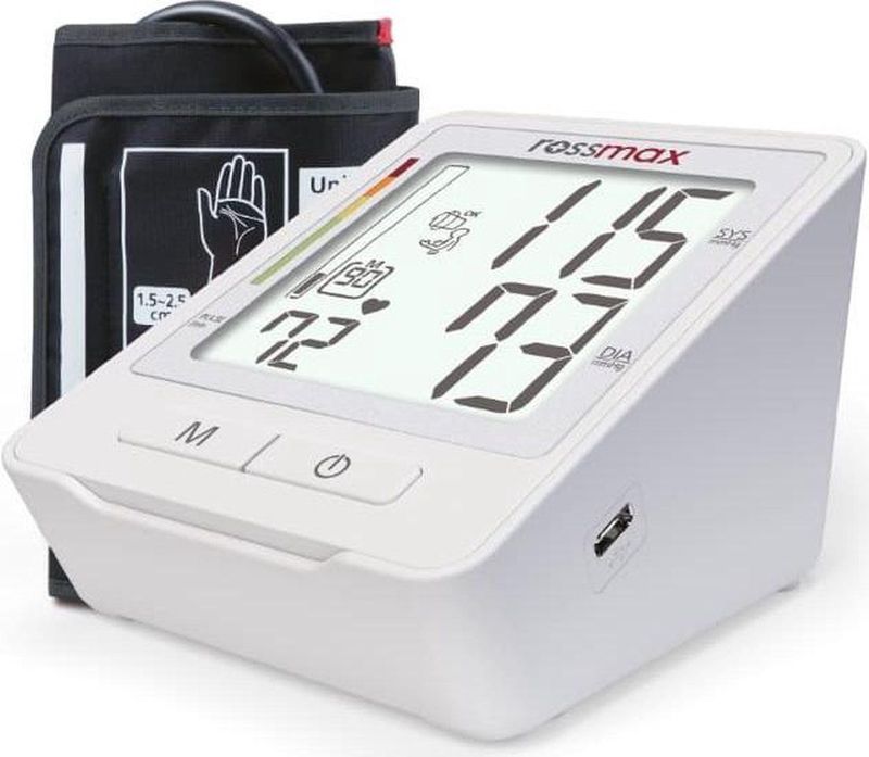 Rossmax Z1 - Bloeddrukmeter Bovenarm - Klinisch Gevalideerd - Incl. Opbergzak en Batterijen