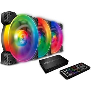 Cougar 3 stuks 120 mm SPB PWM HDB RGB Fans Backlight Core Box Remote Controller