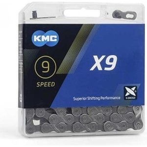 KMC X9 Chain, Catena Unisex Adulto, Grey, 1/2"" x 11/128