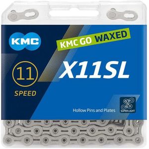 KMC ketting X11SL silver 118s waxed