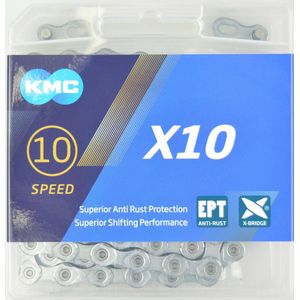 KMC E10 Ept, Catena Unisex Adulto, Silver, 136 Link