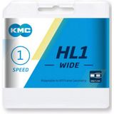 KMC HL1 Wide Silver Fahrradkette 1 fach 100 Glieder 1/2" x 1/8" Singlespeed Nabenschaltung Half Link Halbglied Fahrrad Kette