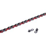KMC fietsketting dlc 12 126 schakels - rood/zwart - 272g