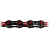 KMC fietsketting dlc 12 126 schakels - rood/zwart - 272g