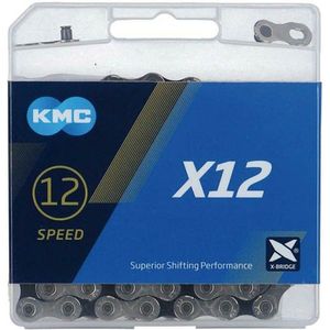 KMC X12 Fahrradkette 126 Silber Silber Schwarz