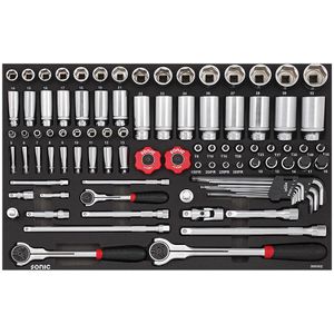 Sonic Doppenset 1/4&#34;, 3/8&#34; & 1/2&#34;, Metrisch 93-Delig