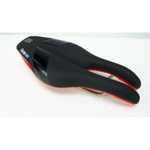 Fietszadel - Zwart/Rood - Foam Vulling - RVS Aluminium