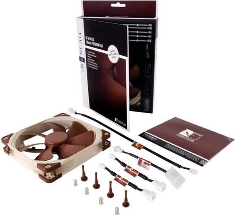 Noctua - NF-A14 FLX - Ventilator - Bruin - 140 mm - 3-polig