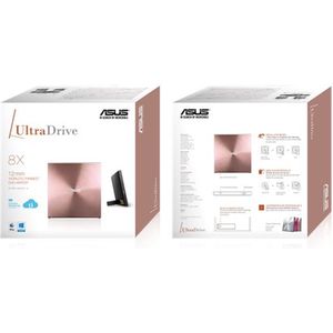 ASUS - SDRW-08U5S-U - DVD±RW - Dusty Rose - USB 2.0 - Extern