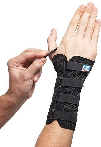 Polsbrace - Zwart - Elastisch - Met Verwijderbare Spalk