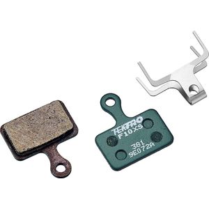 Tektro Schijfremblok - Resin compound - Geluidsarm - Staalplaat - Groen - 26x30mm - Per paar