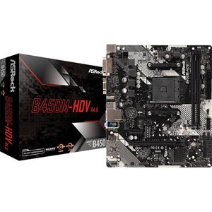 AsRock - B450M-HDV R4.0 - Moederbord - AM4 - mATX