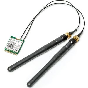 ASRock - DeskMini WiFi Kit - Netwerkadapter - WiFi, Bluetooth - Inclusief M.2 Module en Antennes