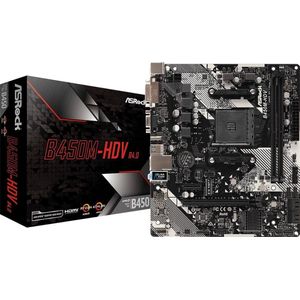 Moederbord ASRock B450M-HDV R4.0 AMD AM4 AMD B450 AMD