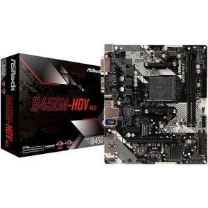 ASRock - B450M-HDV R4.0 - Moederbord - Micro ATX - AMD B450 - Socket AM4