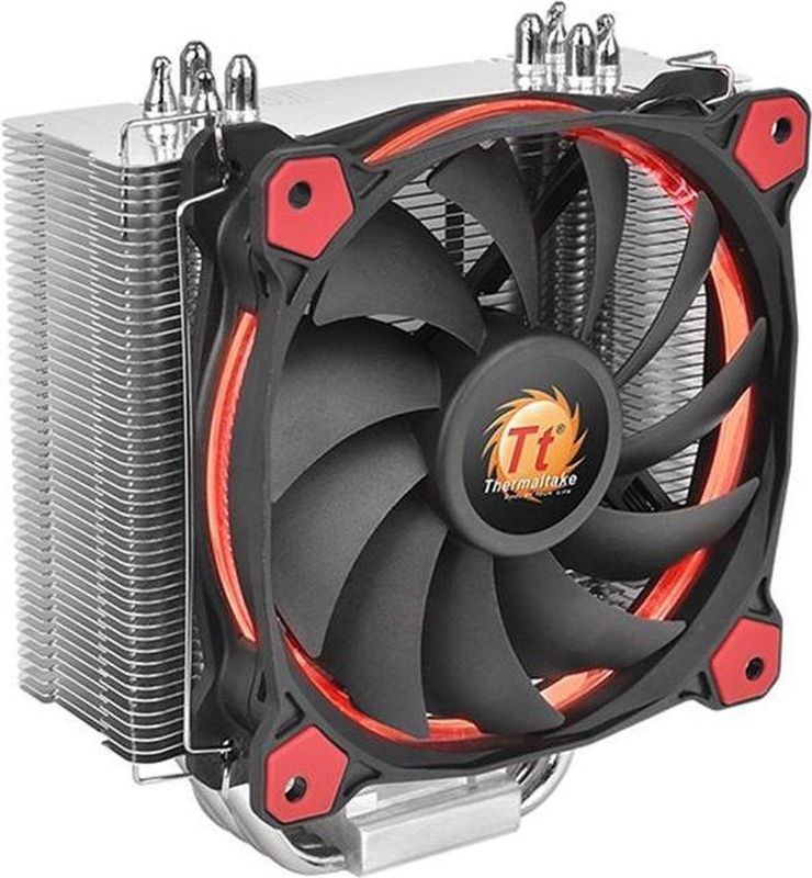 Thermaltake - Riing Silent 12 - Processorkoeler - Zwart - Rood - Zilver