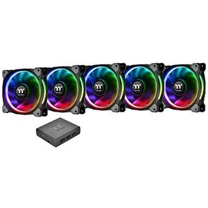 Thermaltake - Riing Plus 12 RGB - PC Ventilator - Zwart - 120 mm - 5 Stuks