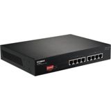 Edimax - GS-1008P V2 - Gigabit Ethernet Switch - Zwart - 8 Poorten - Power over Ethernet