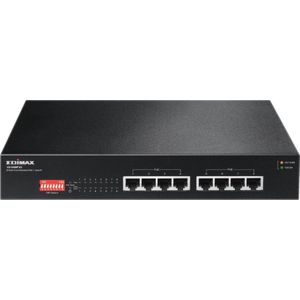 Edimax - GS-1008P V2 - Gigabit Ethernet Switch - Zwart - 8 Poorten - Power over Ethernet