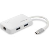 EDIMAX USB 3.0 Netzwerkadapter EU-4308, USB-C, 3-Port Hub
