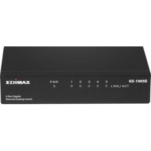 Edimax - GS-1005E - Netwerkschakelaar - Zwart - 5 Poorten - Gigabit