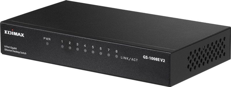 Edimax - GS-1008E V2 - Switch - Zwart - 8 Poorten