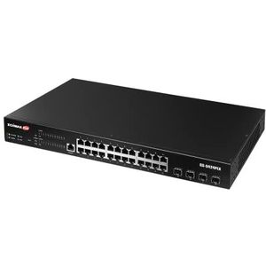 Edimax - GS-5424PLX - Netwerkschakelaar - Zwart - 24 Poorten - 10GbE Uplinks