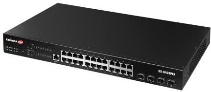 Edimax - GS-5424PLX - Netwerkschakelaar - Zwart - 24 Poorten - 10GbE Uplinks