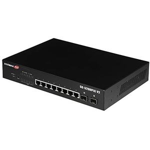 Edimax - GS-5208PLG V2 - Netwerk Switch - Zwart - 8 Gigabit PoE+ Poorten