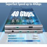 Edimax - TD-405BP - Thunderbolt 4 Mini Docking Station - Zwart - 5-in-1, 40 Gbit/s, 85 W