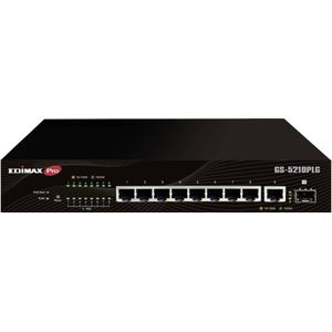 EDIMAX GS-5210PLG Netwerk switch RJ45/SFP 8 + 2 poorten 20 GBit/s PoE-functie