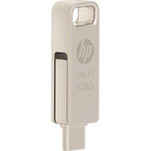 HP 128 GB x 206c USB-stick, metaal, OTG 3.2, type C/type A