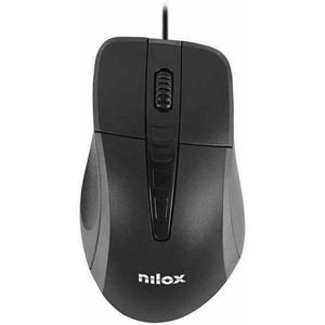 Nilox - MOUSB1001 - Muis - Zwart - Bedraad - 1000 DPI