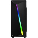 Aerocool - Shard - Micro ATX/ Mini ITX/ ATX Midtower Behuizing - Zwart - Staal - Gehard Glas - RGB LED