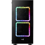 AeroCool - Poort - PC-behuizing - Zwart - Mid-tower met Zijpaneel van Gehard Glas