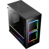 AeroCool - Poort - PC-behuizing - Zwart - Mid-tower met Zijpaneel van Gehard Glas