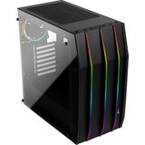 AeroCool - Klaw - PC-behuizing - Zwart - Mid-tower met RGB-verlichting