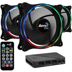 Aerocool - Eclipse 12 Pro Bundle - PC Ventilator - Zwart - 3 x ARGB Fans 120mm