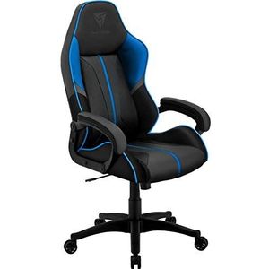 ThunderX3 BC1 Boss Gamingstoel, ergonomische bureaustoel, bureaustoel met verstelbare rugleuning, zwart/blauw