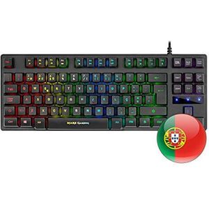 Mars Gaming MKTKLPT H-Mech, gaming toetsenbord, RGB-verlichting, 8 effecten, anti-ghosting, Portugees