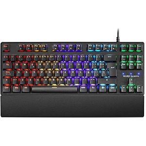 Mars Gaming MKXTKL, mechanisch toetsenbord, blauwe schakelaar, LED 10 effecten, ES