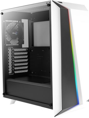 Aerocool - CYLONPROWG - PC-behuizing - Wit - Gehard Glas - RGB