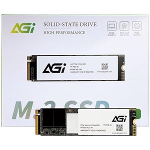 AGI 2 TB AI218 interne SSD, PCIe NVMe M.2 Gen3x4 DRAM-cache 3D TLC NAND Flash Interne Solid State Drive SSD met koellichaam (R/W-snelheid tot 3500/3100 MBs)