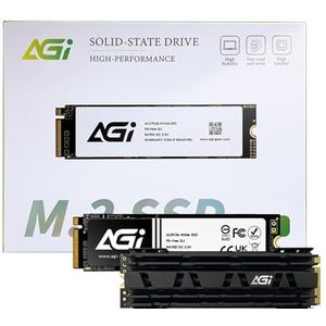 AGI 1 TB AI838 PCIe NVMe M.2 Gen4x4 DRAM Cache 3D TLC NAND Flash Interne Solid State Drive SSD met koellichaam (R/W snelheid tot 7400/5500 MBs) Level up PC/Laptop Geheugen en Opslag met Gen 4 Speed